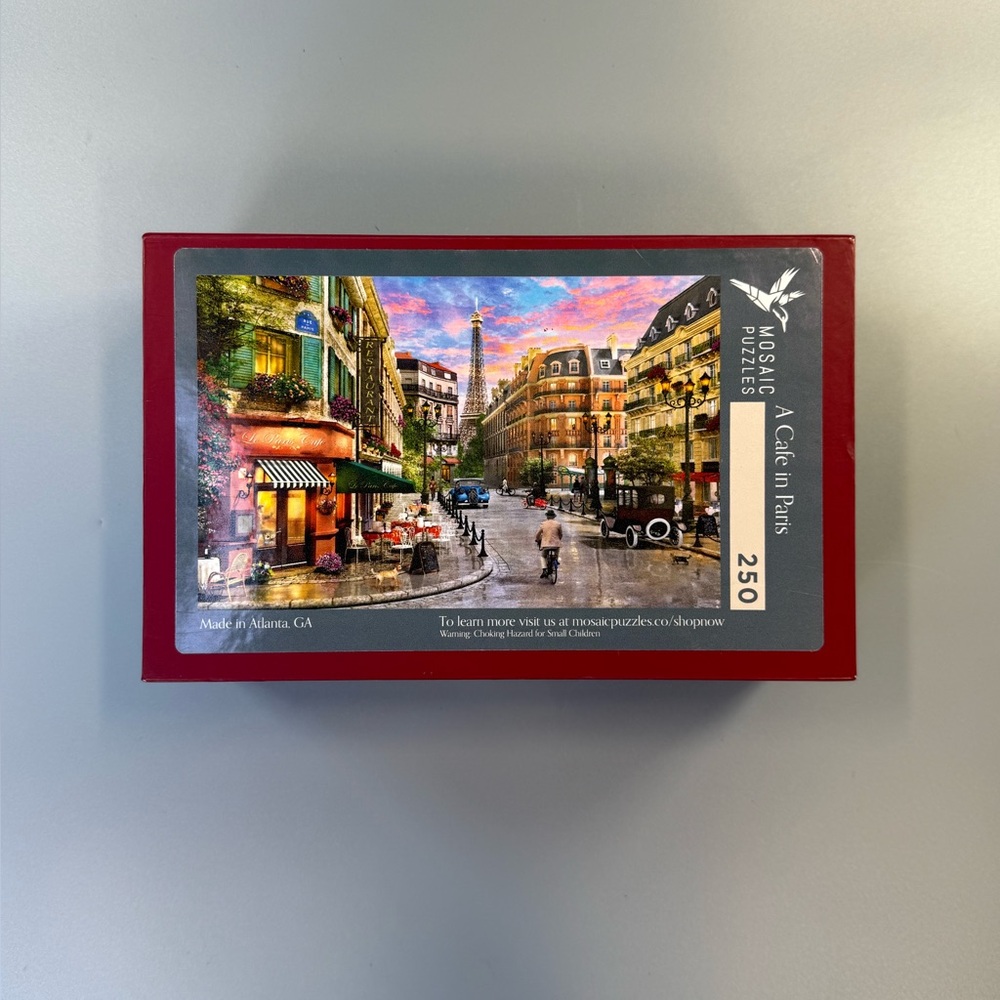 Mosaic Wooden Jigsaw Puzzle A Cafe In Paris 250 Pc. New
